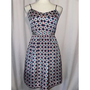 J Crew Dress Size 00 Fit and Flare Adjustable Spaghetti Strap 100% Polyester